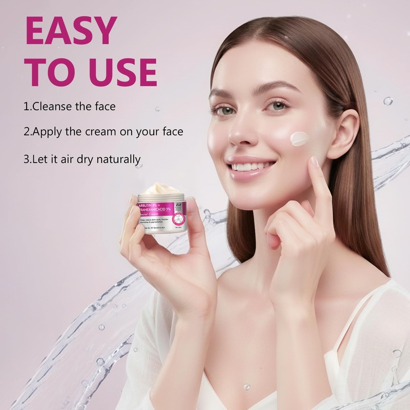 Arbutin 8% & Tranexamic Acid 5% Cream, Facial Moisturizer, 60
