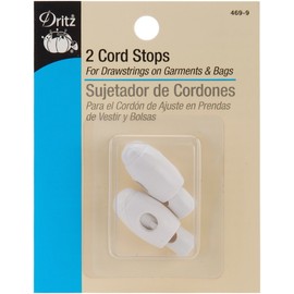 Dritz Cord Stops 1-1/4 Inch 2/Pkg-White