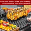 Triceratops Chicken Leg and Wing Rack, 14 Slots BBQ Chicken