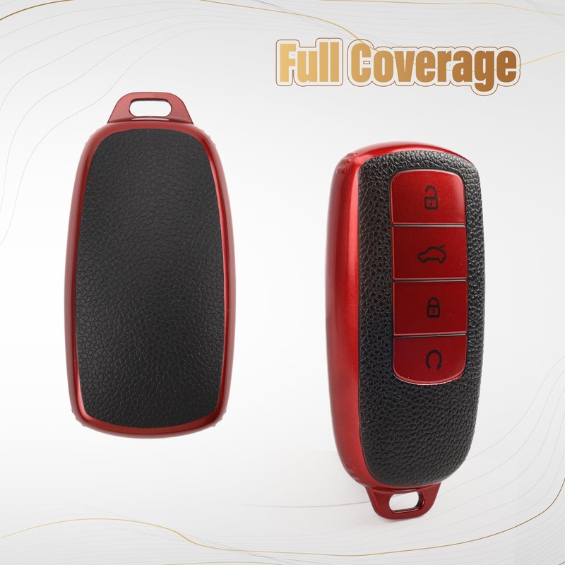 Fiohiros 2 Pcs Car Smart Key Fob Case TPU Car