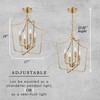 Creative Co-Op Constance - Tapered Metal 4-Light Candelabra Chandelier Style