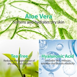 Urea 40% Foot Cream+2% Salicylic Acid, Moist Cracked Heel Repair Cream, Enriched With Tea Tree & Hyaluronic Acid & Aloe Vera Extracts, Deeply Moisturising, Gently Removes Dead Skin And Calluses 100g