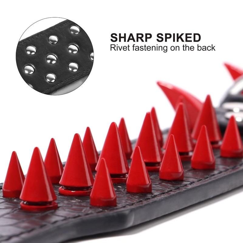 Beirui Heavy Duty Spiked Dog Collar - Stylish PU Leather