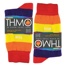 THMO - 1 Pair Ladies Thick Winter Warm Thermal Socks with Comfort Top & Smooth Toe Seam (4-8 uk, Rainbow)