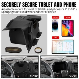 KATIMOTO Electronic Device Holder for RZR XP 19-23, GPS Phone Tablet Mount Holder with Storage Box Organizer Tray for Polaris RZR XP 1000 XP4 Turbo Trail 2019-2023 Accessories