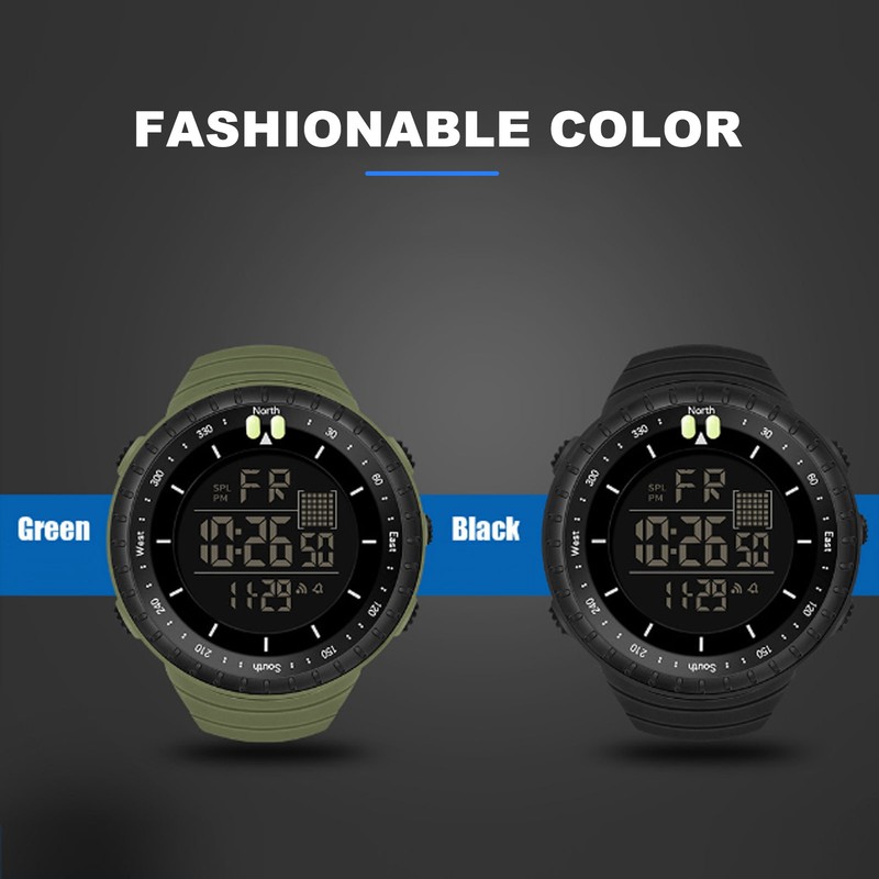 Electronic Sports Watch Waterproof Night Light Large Screen Quick Release