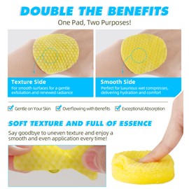 Turmeric Kojic Acid Pads, 60 kojic acid and Turmeric Cleansing Pads, for Dark Spots, Exfoliating, Suitable for all Skin Types