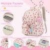 AUIVTY Corduroy Bow Backpack for Girls Teens School Bookbag with