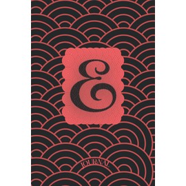 Asian Style Monogram Journal: monogram initial E