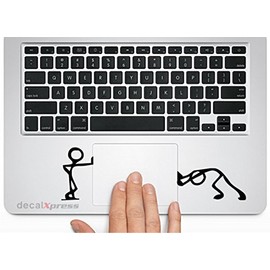JeeJayEnterprise® CUTE CARTOON PUSHING AND STANDING TRACKPAD / KEYPAD / PALM REST VINYL DECAL STICKER FOR MACBOOK NOTEBOOK LAPTOP