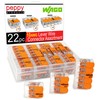WAGO 221-61x Lever Nuts 22pc 10AWG Lever Wire Connector Assortment Kit | Splicing for Solid and Stranded Electrical Conductors | Includes 221-612, 221-613, 221-615 with Case