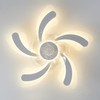 Dalouguan Ceiling Fan with Lights Remote Control, White Flower Ceiling