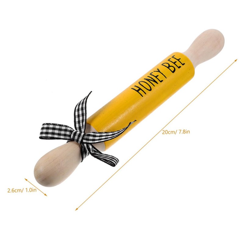 ULTECHNOVO 2pcs Mini Wood Rolling Pins for Holiday Decor Charming