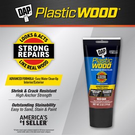 DAP Plastic Wood All Purpose Latex Wood Filler, Red Oak, 6 Oz (7079800583)