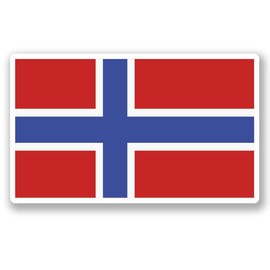 2 x 10cm/100mm Norway Flag Window Cling Sticker Car Van Campervan Glass #5273