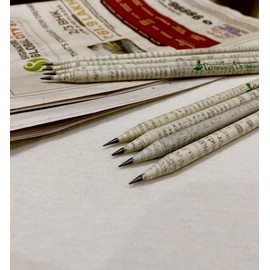 Greenica Dreams Newspaper Pencils Eco Friendly Drawing Writing Gifting Reduce Waste (Pack of 100)