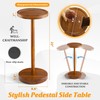Drink Table, 24.4" Tall Compact Side Table with Phone Slot