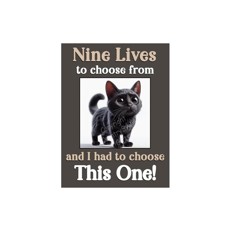 Black Cat Kitten funny flexible fridge magnet gift