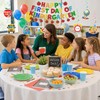 First Day of Kindergarten Decorations Banner with Hanging Swirls
