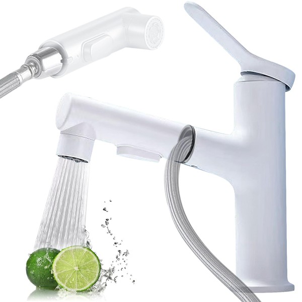 Btstil Kitchen Tap with Pull Out Sprayer, Washbasin Faucet Mixer