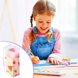 PEAKTOP Children's Eraser, 9 Fruit Erasers, Fruit Flavour Scented Eraser Set, Party Bags, Children's Birthday Post, Office Supplies, Stationery for School, Home, Office