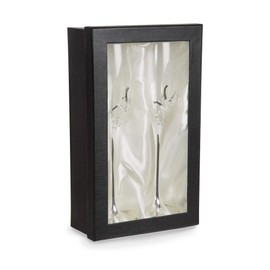 Pavilion Gift Company Glorious Occasions Mr. & Mrs. Wedding Toast Champagne Glass Flute Set, 8 oz, Silver