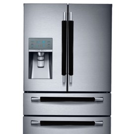 Miaowater 4 PCS Refrigerator Door Handle Covers Kitchen Appliance Decor Handles Anti-Skid Anti-Static Protector Fridge, Dishwasher Oven Keep Off Fingerprints,Food Stains (Black)