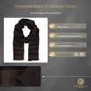 LINDENMANN Men's Scarf Black Beige Men's Scarf Thin 100% Viscose,