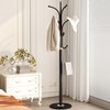 HOMEFORT Coat Rack Stand, Freestanding Coat Tree with Natural Marble