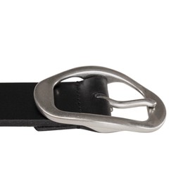 Lucky Brand Women's Leather Belt with Sculpted Center Bar Buckle