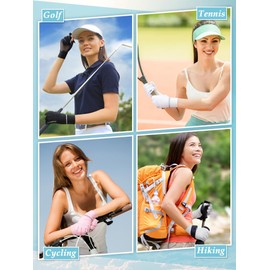 Fourluoo 4 Pairs Women UV Protection Touchscreen Gloves Full Finger Sun Protection Driving Gloves for Summer Outdoor Cycling(Cool Color,Cool Style)