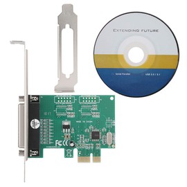 ASHATA PCI-E Parallel Port Adapter Card, Parallel Port DB25 LPT Printer to PCI-E Converter, LPT Parallel Expansion Card, 25/s Full Duplex Channel, for Windows98SE/ME/2000/XP/Vista/Win7/Win8/Win10