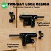 Heavy Duty Slide Bolt Gate Latch for Wooden Fence, 2
