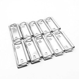 Shuokecrafts10 Pack 2.76 inch =7cm Mountable Clipboard Clips with Screws - Metal Clamp for Office, School, Classroom