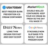 Ice Cream containers for homemade ice cream, Reusable Storage Freezer