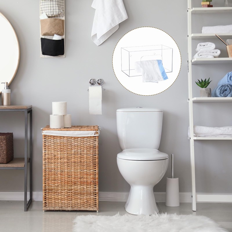 sourcing map Trash Bag Dispenser Roll Holder, Wall Mount Acrylic