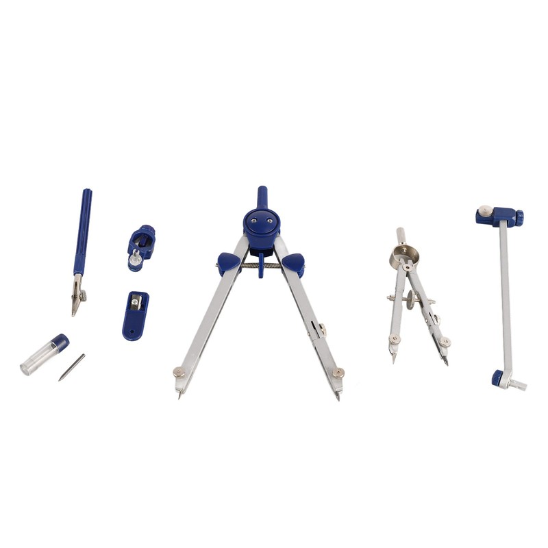 Compass Geometry Set Extensible Zinc Alloy Shatterproof Box Packed Durable