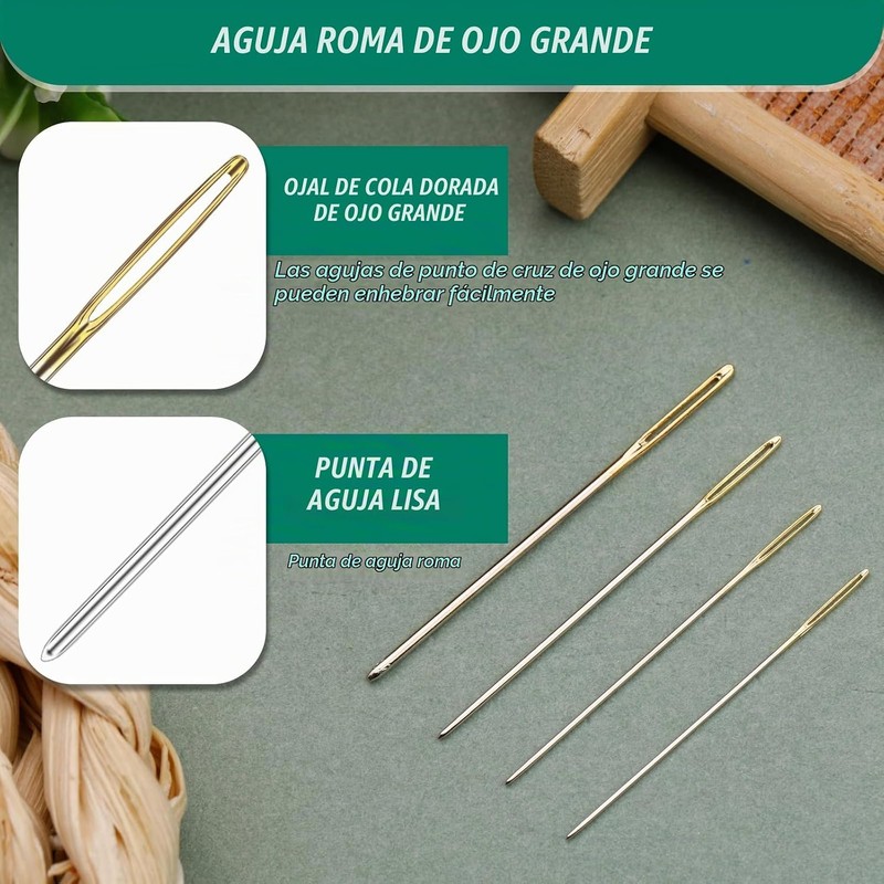 Fteven Kit de Agujas de Punto de Cruz y Bordado