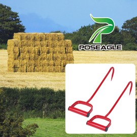 POSEAGLE 2 Pack Sturdy and Durable 17" Red Hay Hook 47010600 Hay Hook Replaces 47010600 S47010600 Hay Hook for Feeders Fonts Troughs Farms and Pastures
