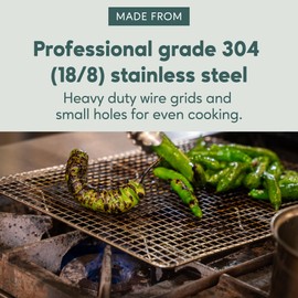 Ultra Cuisine Stainless Steel 8.5 x 12-inch Cooling and Baking Rack - Oven-Safe - Dishwasher-Safe - Heavy Duty - Tight Wire Bake for Oven Cooking - Quarter Sheet Pan - Ideal as Roasting Rack