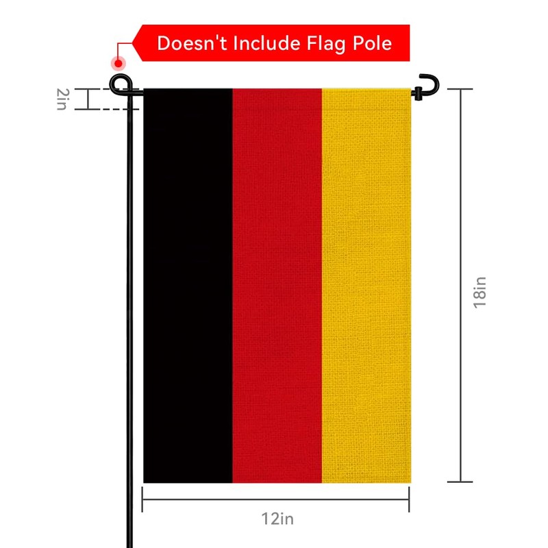 Pretty_jessie Germany Flag German Garden Flags 12x18 Double-Sided Small Burlap