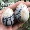 Fekuar Stone Egg Figurine, Polished Healing Crystal Easter Eggs Sphere