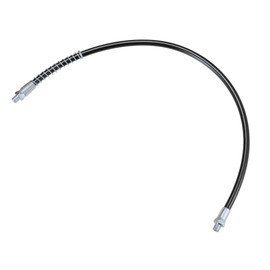 Partuto 1Pc 31 Inch Universal 1/8" NPT Grease Gun Flex Hose - Trailer Flex Grease Hose Extension Non-Slip - Metal Black