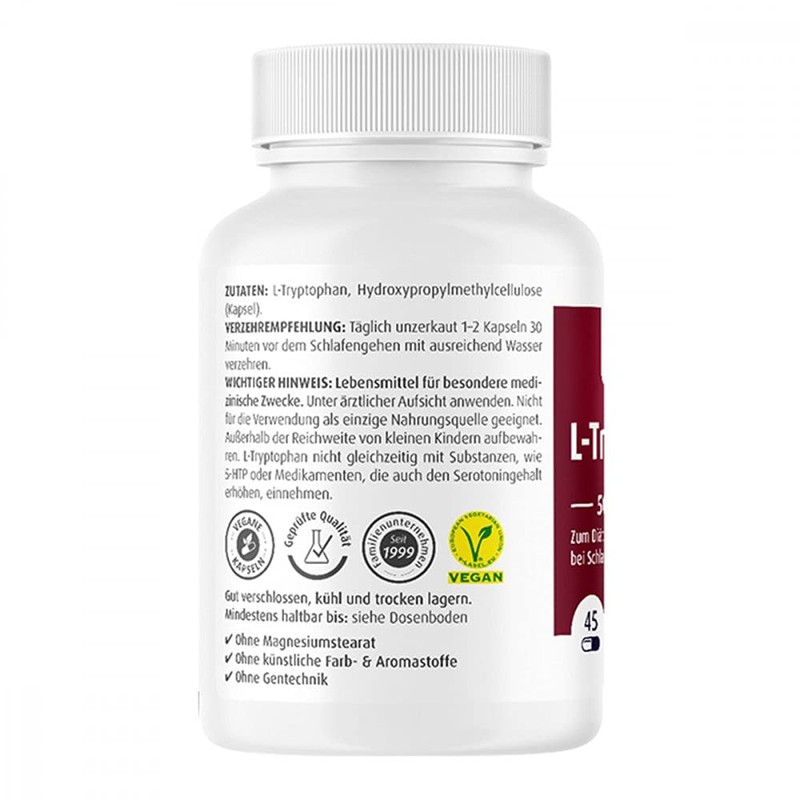L-Tryptophan 500 mg Capsules