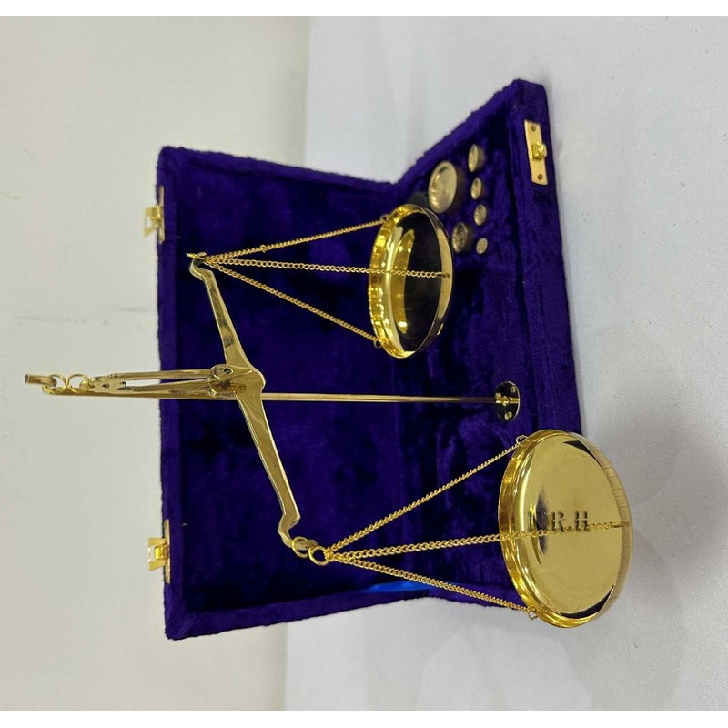Old Traditional Goldsmith Weight Justice showpiece Brass Weighing Scale Balance