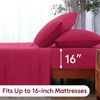 LONAVA King Sheet Set 4 Pieces,Magenta Red Ultra Soft &