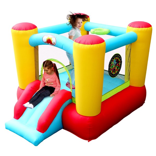 WELLFUNTIME Inflatable Bounce House Slide, Kids Jumping Castle with Blower