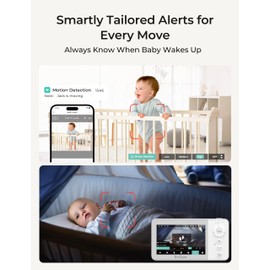 Dr.Care VistaView Lite RB Smart WiFi Baby Monitor - 4” 720P Split Screen & 1080P Camera App Control, Motion Alerts, 2500mAh Removable Battery, HD Night Vision, 2-Way Talk, Multi-User, Triple Security