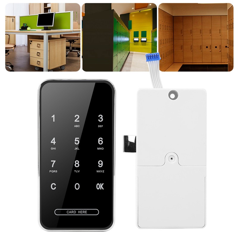 Electronic Password Card Lock RFID Smart Keyless Touch Screen for