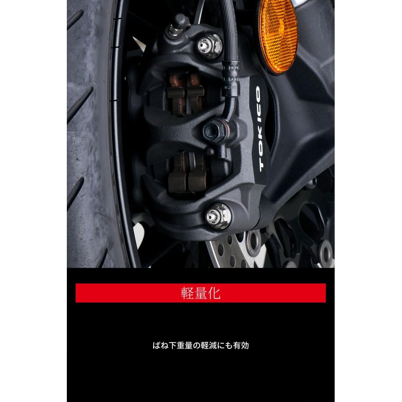ジータレーシング(ZETA RACING) チタン フランジボルト M10×70mm P=1.25 1本 (ワイヤーロック穴 付き) ダートフリーク